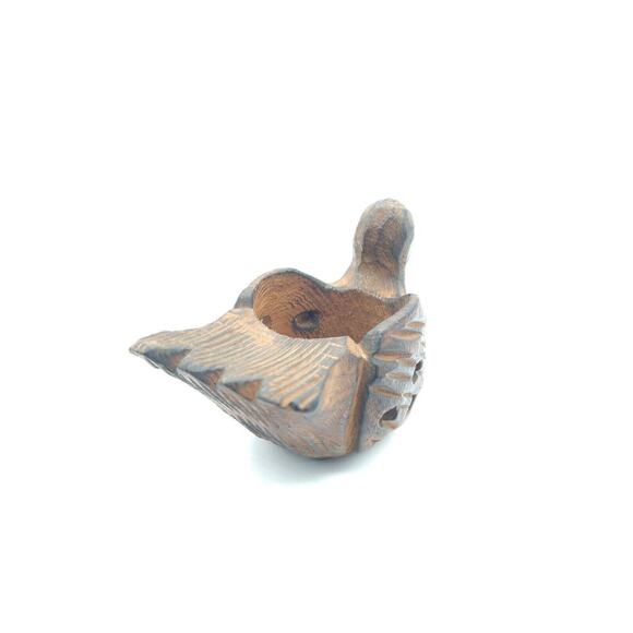Vintage Hand-Carved Wood Duck Bird Candle & Incense Holder Edward Rodriguez Co. - Picture 6 of 9